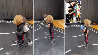 Drakes Son Adonis Graham Shows Off His Hoop Skills As He Plays Basketball With His Bestie 🥰😳 [upl. by Inaffyt]