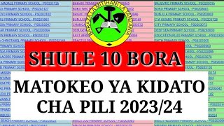 TAZAMA SHULE 10 BORA MATOKEO YA KIDATO CHA PILI 2023 TOP 10 FTNA RESULT 2023 [upl. by Foah415]