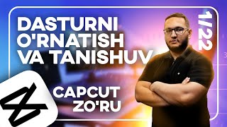 1 Capcut Dasturni ornatish va dastur bilan tanishuv yengil oson video montaj ozbek tilida [upl. by Henleigh261]