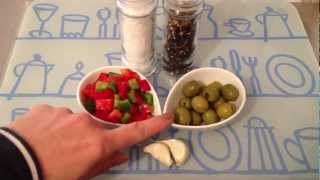 Faire une tapenade olives poivrons  Sauce apéritif [upl. by Treblig]