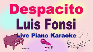 Despacito  Luis Fonsi Piano Karaoke Lyrics [upl. by Xela27]