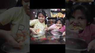 Pizza eating challenge bye two syster🍕 please like share subscribe [upl. by Kalvn446]