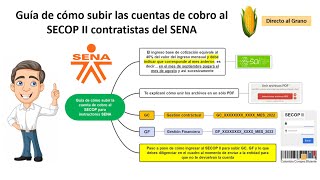 Guía y procedimientos para subir las cuentas de cobro al SECOP contratistas del SENA [upl. by Adiana]