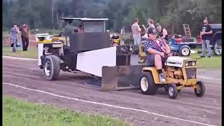 cub cadet 126 pulling at carbon county fair 2024 [upl. by Malilliw]