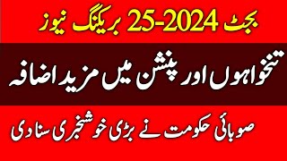 Budget 202425 increase Salary and Pension for kpk Govt Employees and Pensioners [upl. by Naget509]