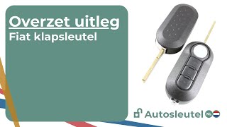 Fiat 3 knops klapsleutel elektronica overzetten  Replace a Fiat flip key cover  Autosleutelnl [upl. by Nacim]