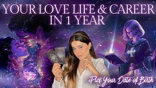 Psychic Tarot Reading🔮What will happen in your Love Life amp Career in 1 Year  Pick your DOB  Hindi✨ [upl. by Doty]