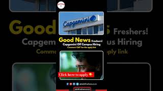 Capgemini New hiring Announced  Capgemini hiring  Apply Now job4freshers shorts [upl. by Ailee]