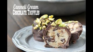 CANNOLI CREAM CHOCOLATE TRUFFLES [upl. by Ahsyat227]