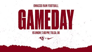 Owasso Ram Football vs Union [upl. by Aikmat]