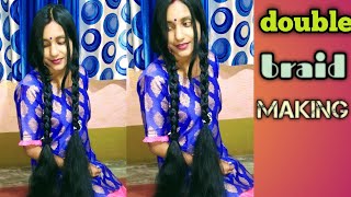 make two braids of very long and thick hairhealtyhairlonghairhairstyle [upl. by Tomaso336]