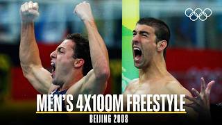 The Greatest Relay Race Ever Mens 4x100 Freestyle Beijing 2008 [upl. by Clary]