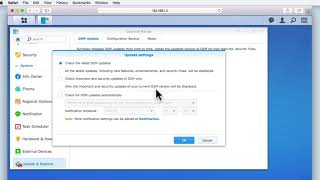 How to setup a Synology NAS DSM 6  Part 20 Configuring and using Disk Station Manager Update [upl. by Preston]