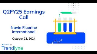 Navin Fluorine International Earnings Call for Q2FY25 [upl. by Navar]