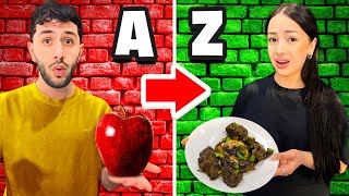 Eating in Alphabetical Order for 24 HOURS A to Z Food Challenge [upl. by Hgielime]