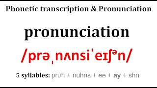 pronunciation [upl. by Anaylil]