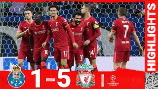 Highlights FC Porto 15 Liverpool  Salah Mane amp Firmino hit five in Portugal [upl. by Magna778]