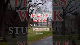 HARVARD FINALS WEEK STUDY SCHEDULE REVEALED [upl. by Aicilana340]