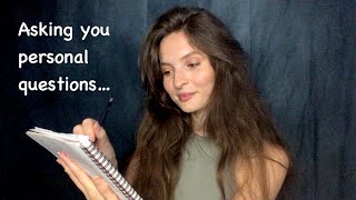 ASMR Asking You Increasingly Personal Questions  Soft Spoken amp Whispered Writing Sounds [upl. by Liahcim]