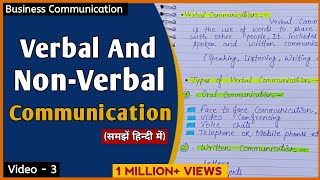 Importance and types of non verbal communication in hindi  very easy [upl. by Kelcie]