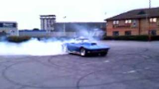 1000 HP Corvette burnout in car park [upl. by Varian98]