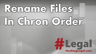 Tip  39 Rename files in chronological order [upl. by Adnoryt]