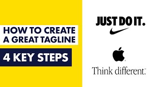 How to Create a Great Tagline for Your Brand  4 Important Steps [upl. by Otokam]