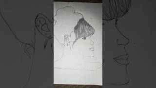 Beautiful girl sketch 🖌️yt viral drawing videoytshorts how to make how to make drawingdrawing [upl. by Aveline97]