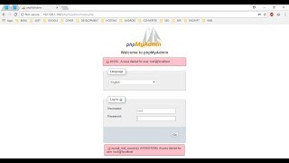 Access denied for root to login phpmyadmin Debian 930 [upl. by Arannahs]