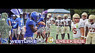 Westlake High School vs Creekside High School Football Scrimmage Full Game Highlights [upl. by Yarrum378]