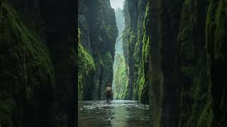 Oneonta Gorge in the Columbia River Gorge Oregon 🇺🇸 오레곤주 컬럼비아 강 오논타 협곡오늘도 행복이 주렁주렁 열리는 하루되시길 [upl. by Geesey609]