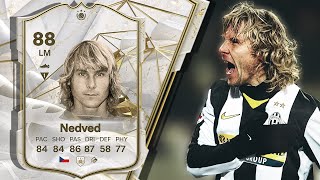 88 ICON PAVEL NEDVED PLAYER REVIEW FC 24 [upl. by Euqinehs]