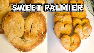 How to Make Palmiers  Sweet Puff Pastry  Sweet Palmier Biscuits [upl. by Ennaira977]