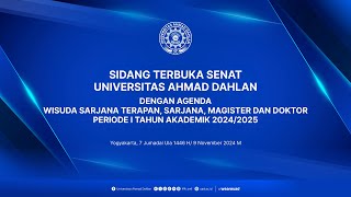 WISUDA SARJANA TERAPAN SARJANA MAGISTER DAN DOKTOR PERIODE I TAHUN AKADEMIK 20242025 [upl. by Enetsuj]