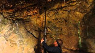 Demonstration of a vertical pneumatic drill in the Mollie Kathleen Mine [upl. by Acissej]