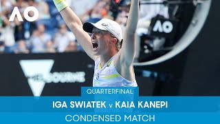 Iga Swiatek v Kaia Kanepi Condensed Match QF  Australian Open 2022 [upl. by Divadnahtanoj]