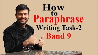 How to Paraphrase quotWriting Task2quot Band9  SHAFINS  From SHAFINS Books [upl. by Trillby915]