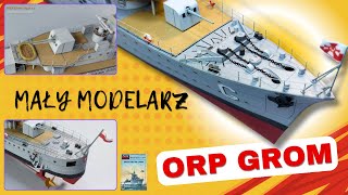 Model kartonowy ORP Grom  Galeria sklejonego modelu wyd Mały Modelarz nr 1011122016 [upl. by Weikert837]