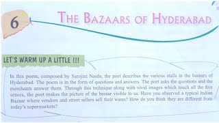 The Bazaars of Hyderabad poem by Sarojini NaiduClass7 Daffodils Book Lesson6Ingenious Study [upl. by Ellinad]