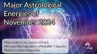 Major Astrology of November 2024  MarsPluto Opp Saturn Direct Pluto in Aquarius Mercury Retro [upl. by Cayla520]