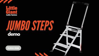 Little Giant Jumbo Step Ladder Demo  Ultimate Comfort and Stability  Ladder Systems Video [upl. by Lean]