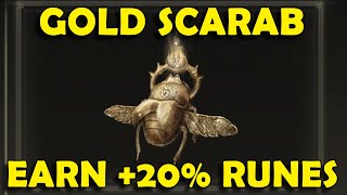 Elden Ring How to Get Gold Scarab Talisman 20 Runes Boost  Best Item for Farming Runes [upl. by Levesque]