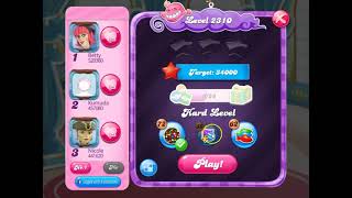 Candy Crush Level 2310 Audio Talkthrough 3 Stars Boosters [upl. by Ffirahs]