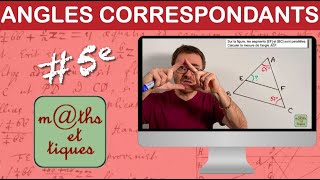 Utiliser des angles correspondants  Cinquième [upl. by Ekez]