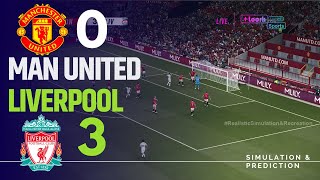 Manchester United 03 Liverpool Match Highilghts  2024 Premier League eFootball recreation [upl. by Anilec]