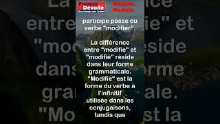 Modifie et Modifié shorts Une Lettre [upl. by Taylor]