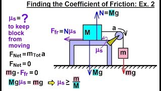 Physics 41 Newtons Laws Examples 24 of 25 Find the Coefficient Friction Ex 2 [upl. by Ajay]