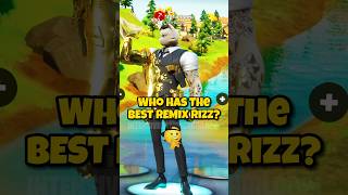 Who Has The Best CHAPTER 2 REMIX RIZZ 😏 fortnite shorts [upl. by Nanreh]