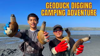 Geoduck Digging Camping Adventure  Lawson Landing  បោះតង់សមុទ្រប៉ាសុីហ្វិកជីកខ្យងប្រម៉ោយដំរី 🇺🇸🇰🇭 [upl. by Azarcon]