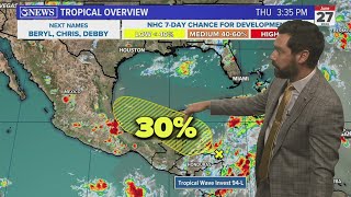 TROPICAL UPDATE Tracking Invests 94L amp 95L [upl. by Benkley]